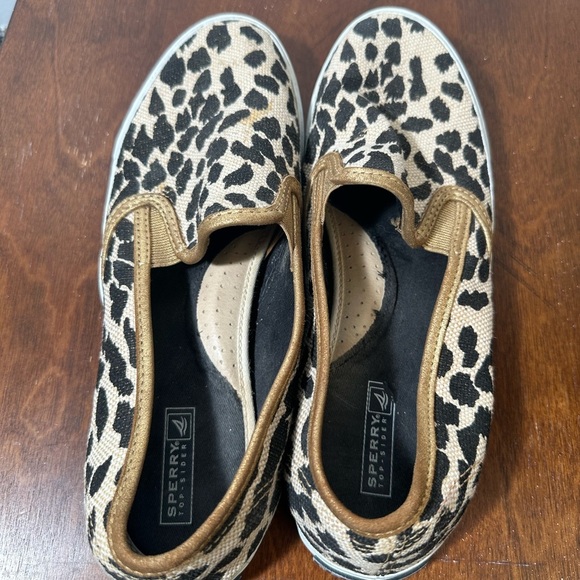 Sperry Leopard Print Slip-On Shoes - Picture 6 of 9